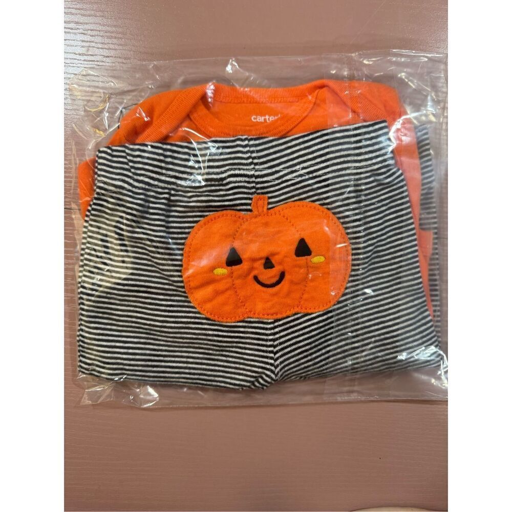 🏈 Carter's My First Halloween Pumpkin Butt Outfit 3-6 Months